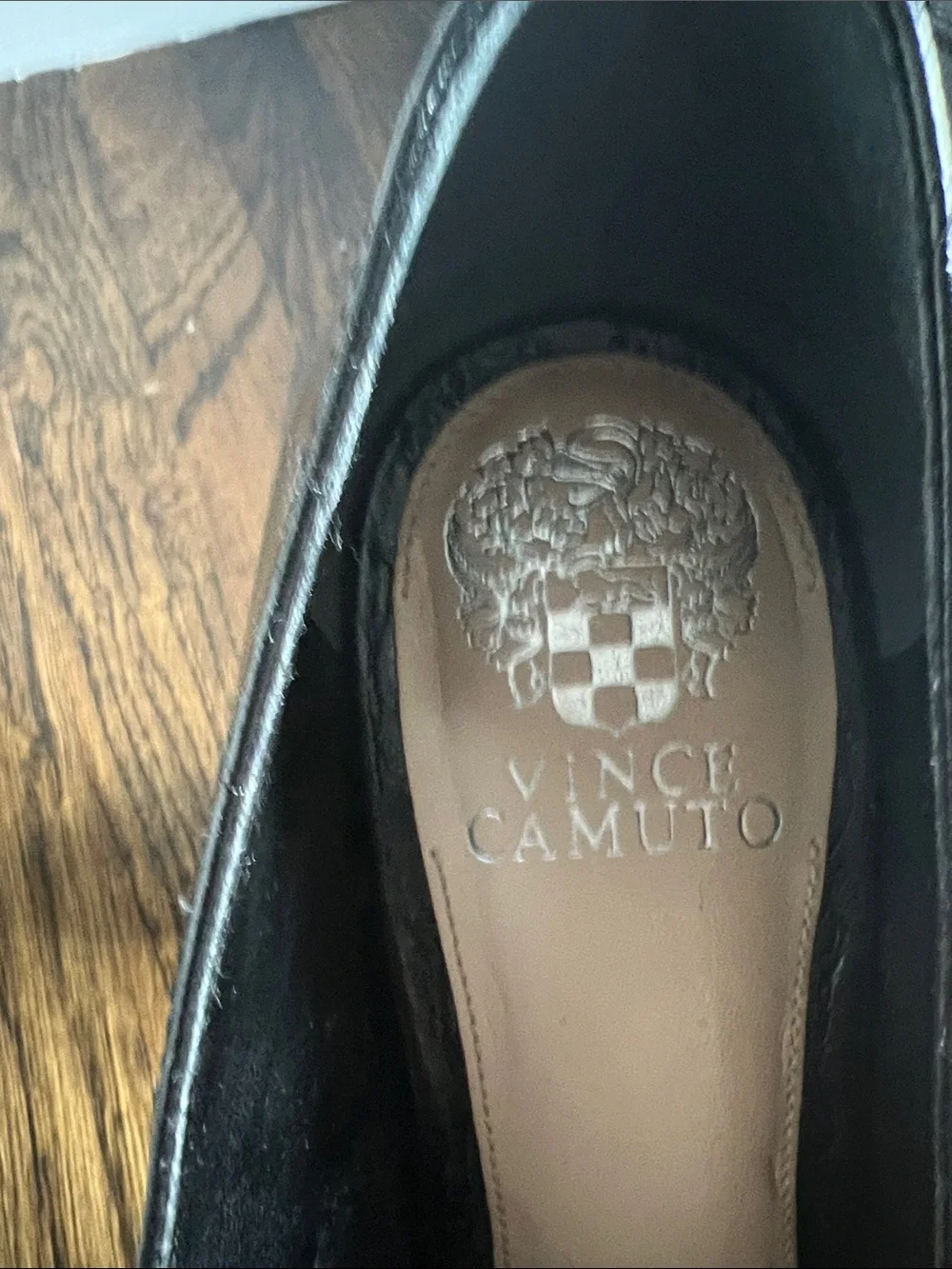Vince Camuto Black Croc-Embossed Platform Loafers